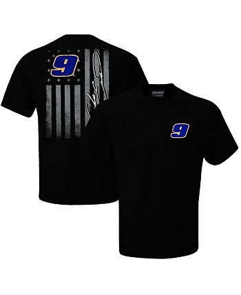 Мужская черная футболка Chase Elliott Exclusive Tonal Flag Hendrick Motorsports Team Collection