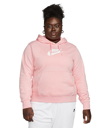 Plus Size Active Sportswear Club Hooded Fleece Sweatshirt Nike