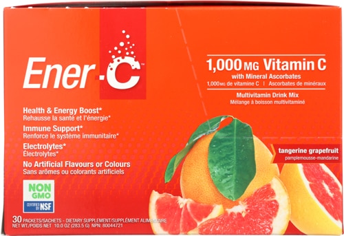 Ener-C Мультивитаминная питьевая смесь с витамином С и мандарином и грейпфрутом -- 1000 мг -- 30 пакетов Ener-C