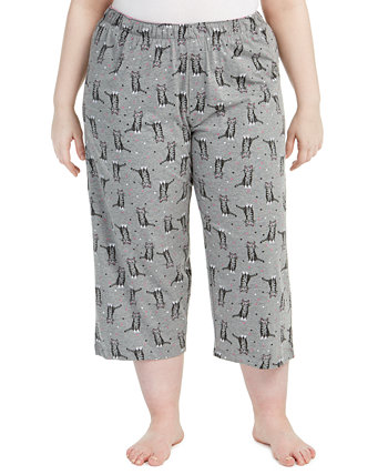 Пижамные штаны-капри с принтом коктейлей больших размеров HUE
