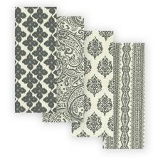 Elrene Home Fashions Everyday Casual Prints Assorted Cotton Fabric Kitchen Towels, Set of 4 Elrene