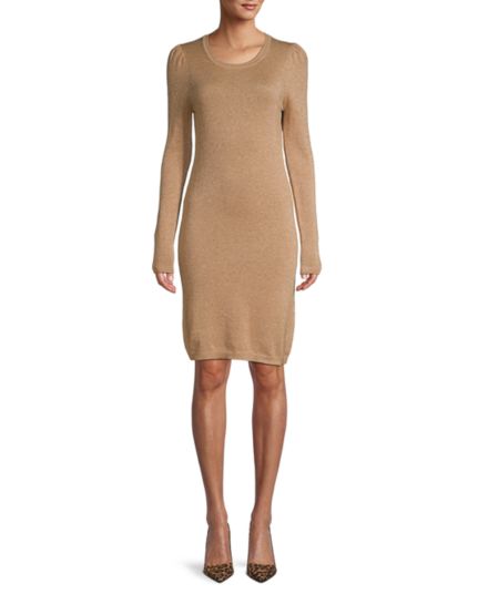 Шерсть и Кашемировое платье-свитер Qi Cashmere