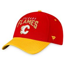 Men's Fanatics Branded Red/Yellow Calgary Flames Fundamental 2-Tone Flex Hat Fanatics