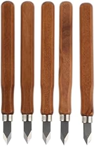 DOITOOL 5 Pcs Wood Carving Knives Kit, Dual Double Bevel Marking Knife Woodworking Knife, Wood Knife Whittling Knives Woodworking Scribe Tool, Wood Carving Tools for Beginners Doitool