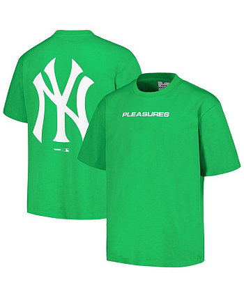 Мужская зеленая футболка New York Yankees Ballpark PLEASURES