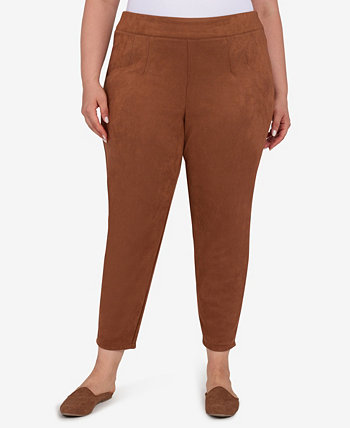 Plus Size Spice is Nice Faux Suede Ankle Pant HEARTS OF PALM