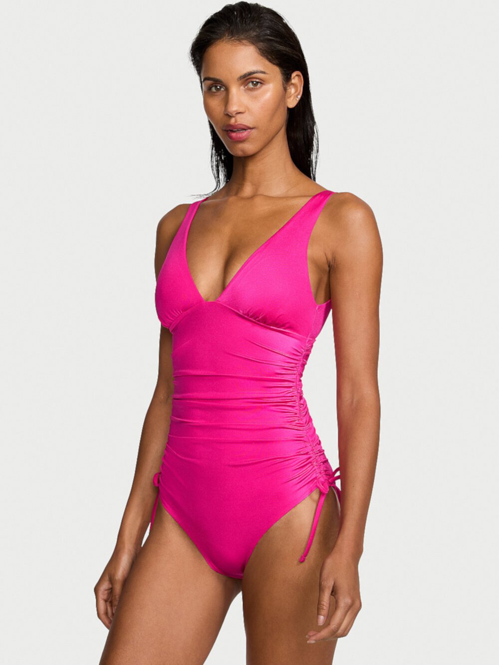 Ruched Plunge One-Piece Swimsuit Victoria's Secret Swim