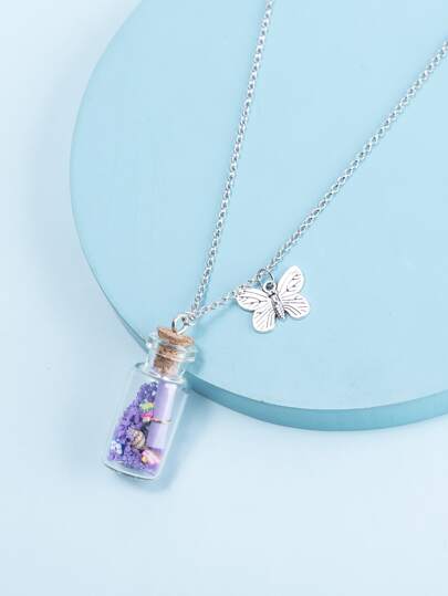 Ожерелье с подвеской бутылки для девочек SHEIN