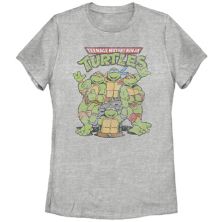 Juniors' Nickelodeon Teenage Mutant Ninja Turtles Retro Group Pose Graphic Tee Nickelodeon