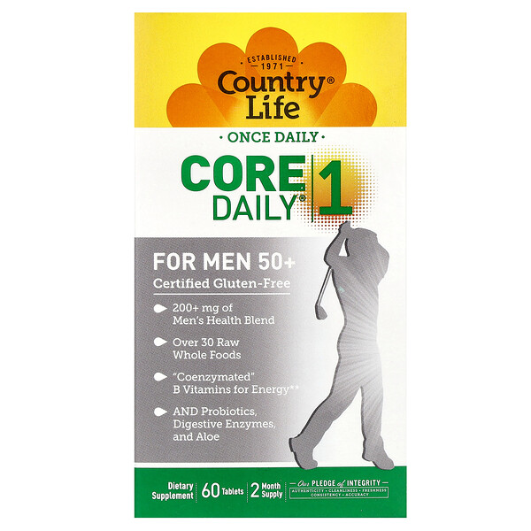 Core Daily-1 Для Мужчин 50+ - 60 таблеток - Country Life Country Life