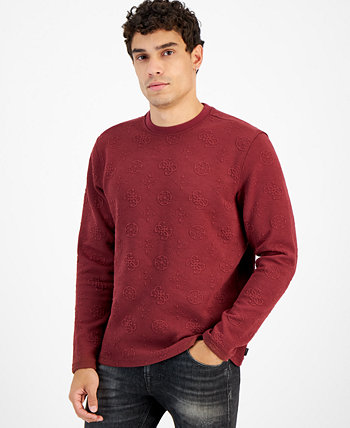 Мужской пуловер с длинными рукавами и вязаным свитером с круглым вырезом GUESS