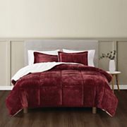 Truly Soft Basket Carved Faux Fur 3-Piece Comforter Set with Shams Truly Soft