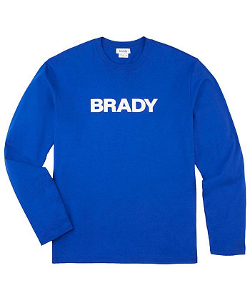 Мужская футболка с длинным рукавом Brady Blue Wordmark BRADY