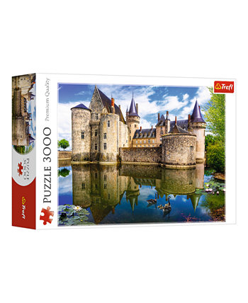 Красный пазл из 3000 деталей - Замок в Сюлли-сюр-Луар, Франция Trefl