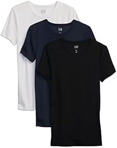 GAP Women's 3-Pack Modern Crewneck Tee T-Shirt Gap