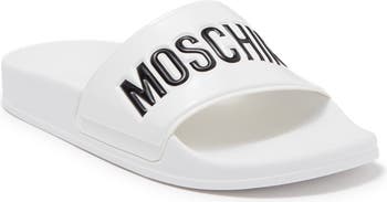 Сандалии-шлепанцы с логотипом Moschino