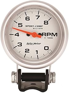 Auto Meter 3707 Sport-Comp Silver Mini Tachometer,2.625 in. Auto Meter