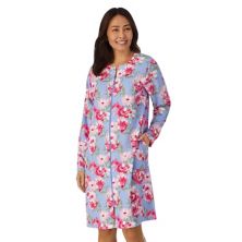 Женский винтажный махровый халат Stan Herman с цветочным рисунком и застежкой-молнией Stan Herman