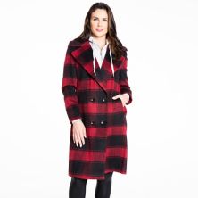 Женское пальто с капюшоном Fleet Street из смесовой шерсти в клетку Fleet Street