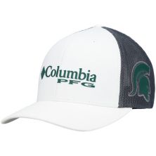 Мужская регулируемая шляпа Columbia White Michigan State Spartans PFG Snapback Columbia
