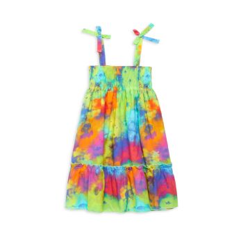 Маленькая девочка & amp; Платье для девочек с принтом и оборками VILEBREQUIN