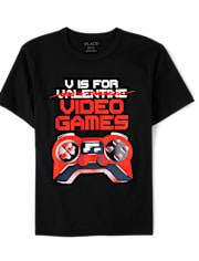 Boys V For Video Games Graphic Tee The Children`s Place