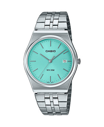 Мужские аналоговые часы Casio из нержавеющей стали серебристого цвета, 35 мм, MTPB145D21VT G-Shock