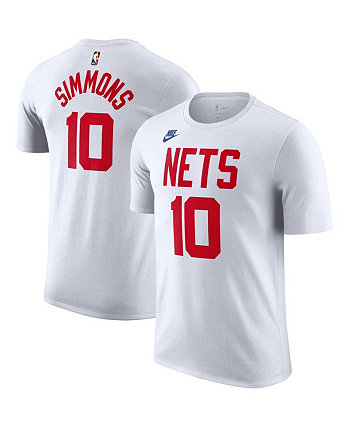 Мужская футболка Ben Simmons White Brooklyn Nets 2022/23 Classic Edition с именем и номером Nike