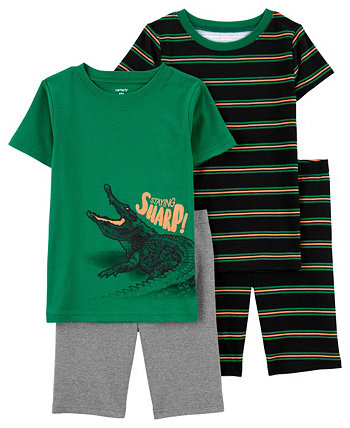 Пижамы из хлопковой смеси с кожей аллигатора для маленьких мальчиков, комплект из 4 предметов Carter's