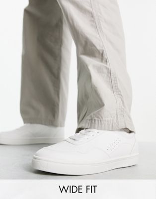 Белые кроссовки на шнуровке со вставками London Rebel Wide Fit London Rebel