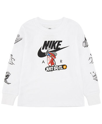 Свободная футболка для сноубординга с длинными рукавами для мальчиков для малышей Nike