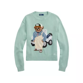 Bear Cadet Cotton Crewneck Sweater Polo Ralph Lauren