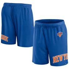 Men's Fanatics Branded Blue New York Knicks Free Throw Mesh Shorts Fanatics