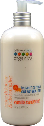 Органический кондиционер и средство для расчесывания волос «Ваниль и мандарин» — 16 жидких унций Nature's Baby