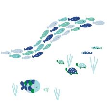 Lambs & Ivy Oceania Aqua/blue Aquatic Fish Wall Decals/stickers Lambs & Ivy