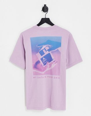 Лиловая футболка Coney Island Picnic online с принтом на груди и спине CONEY ISLAND PICNIC