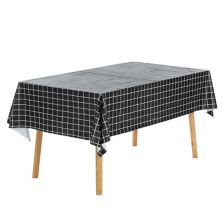 Rectangle Wrinkle Resistant Waterproof Pvc Table Cover 1 Pc, 55&#34; X 55&#34; Unique Bargains