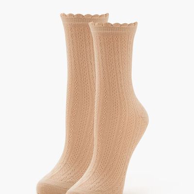 Pointelle Knit Crew Socks Forever21