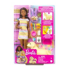 Barbie® Newborn Pups Брюнетка Кукла Барби, игровой набор «Собака и щенки» Barbie