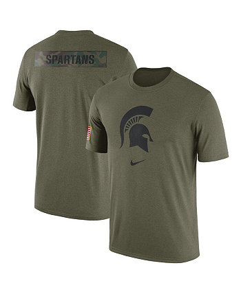 Мужская оливковая футболка в стиле милитари Michigan State Spartans Pack Nike