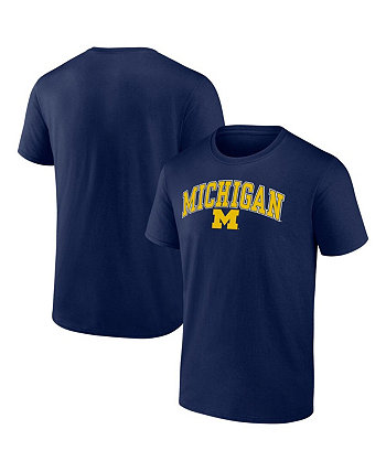 Мужская темно-синяя футболка Michigan Wolverines Campus Fanatics