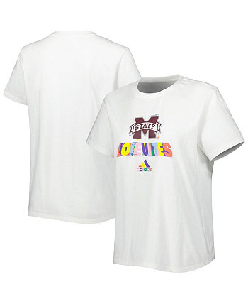 Женская белая футболка Mississippi State Bulldogs Fresh Pride Adidas
