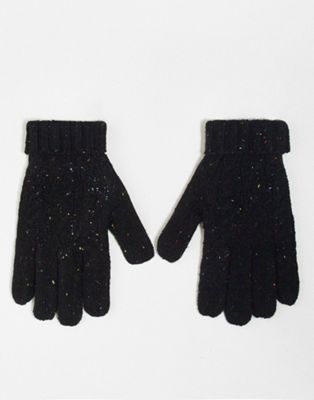 Черные вязаные перчатки Boardmans Boardmans