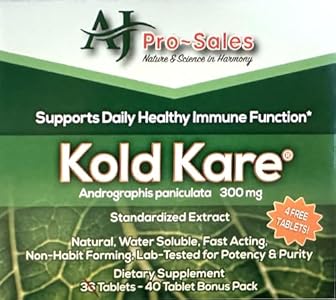 Daily Immune Health Function, 40 Count - Effective Against Cold, Sinus, Allergy Symptoms | Non-Habit Forming | No Side Effects Kold Kare