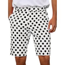 Polka Dots Shorts For Men's Straight Fit Comfort Flat Front Chino Shorts Lars Amadeus