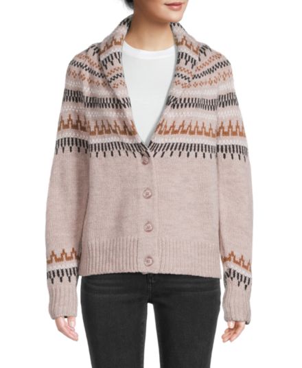 Кардиган Fair Isle из смесовой шерсти мериноса 360 Sweater
