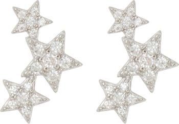 Серьги с падающей звездой из стерлингового серебра с кристаллами Swarovski ADORNIA