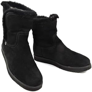 Baldinini Women's Winter Boots, Black Suede, Lamb Fur Lined, Comfort Ankle Boot 36 EU Baldinini