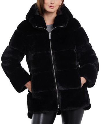 Пальто из искусственного меха Petite с капюшоном Michael Kors