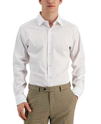 Мужская однотонная классическая рубашка узкого кроя, устойчивая к пятнам, создана для Macy's Alfani